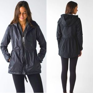 Lululemon Rain for Daze Jacket Black/Static Mist